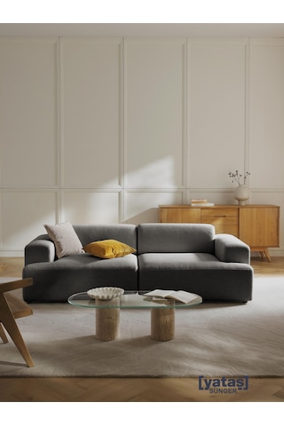 Most Mollista 2 Modül Kanepe Koltuk 41 Koyu Antrasit Keten Kumaş