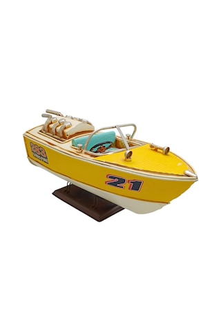 Dekoratif Metal Hız Botu Sürat Teknesi 32cm