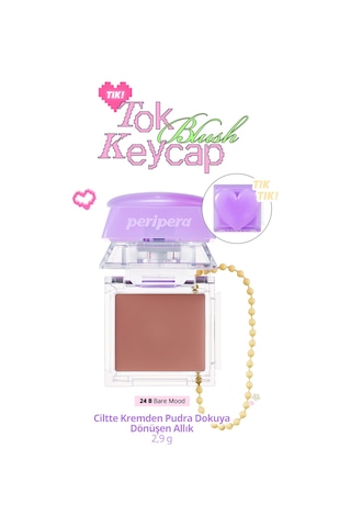 Ciltte Kremden Pudra Dokuya Dönüşen Allık Perıpera Tok Blush Keycap 24 Bare Mood