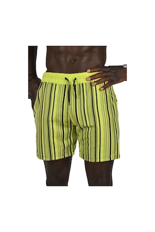 Deepsea Erkek Yeşil File Astarlı Deniz Şortu 2403011