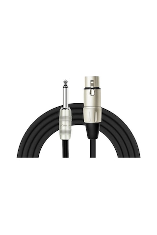 Kirlin Mp-482Prbk Xlr F - 1/4'' Mono 3 Metre Mikrofon Kablosu