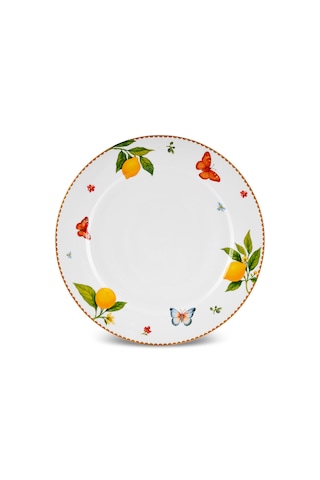 Karaca Forever Bone Solemon 24 Parça 6 Kişilik Limon Desenli Yemek Takımı Sarı