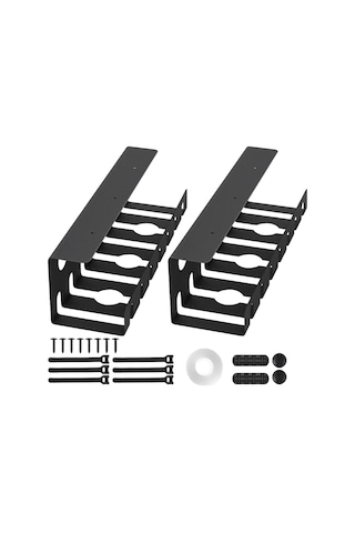 Suntek 2 Parça Tel Düzenleyici Kablo Tepsisi Masa Altı Boş