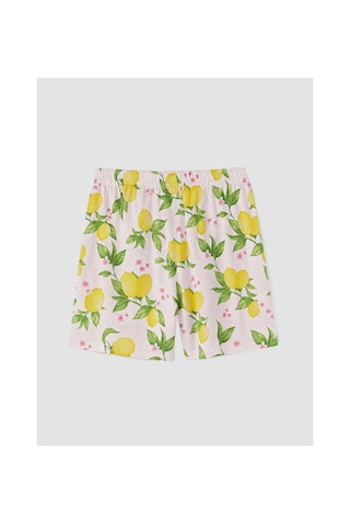 Lcw Dream Pembe Limon Desenli Kadın Şort Pijama Alt