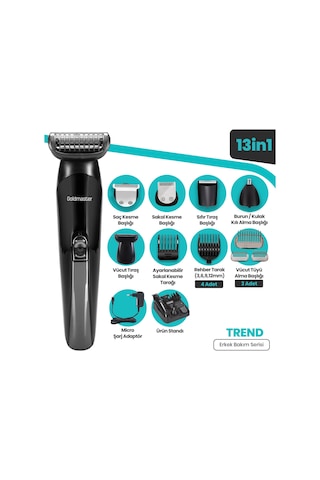 Goldmaster GM-7178 Trend Kablosuz Saç Sakal Kesme Tıraş Makinesi
