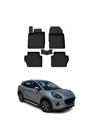 Ford Puma 2019-2026 Uyumlu 4d Havuzlu Paspas Kauçuk Siyah 5 Parça