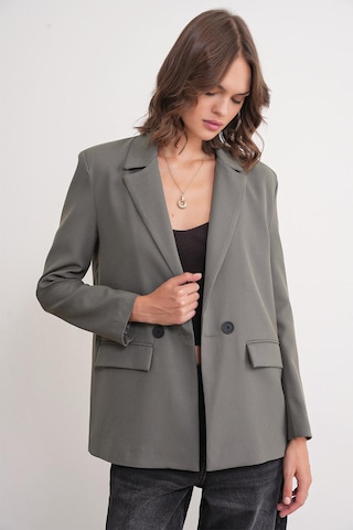 4516 Kadın Bezayağı Blazer Ceket Haki Haki