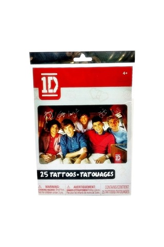 One Direction Dövme Seti 25 Adet Geçici Çocuk Dövmesi Eğlenceli Tattoo Seti 4+ Yaş