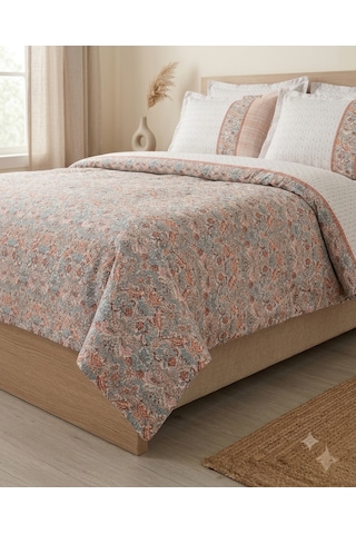 Yataş Bedding %100 Pamuk Çift Kişilik Pike Seti / Turuncu