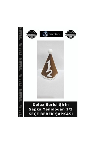 Terrien Delux Serisi Şirin Şapka Yenidoğan 1/2 Keçe Bebek Şapkası Çok Renkli