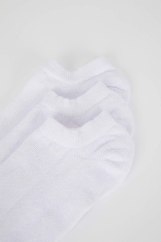 Defacto Kadın Pamuklu 3'lü Sneaker Çorap K5974AZNSWT1 Beyaz