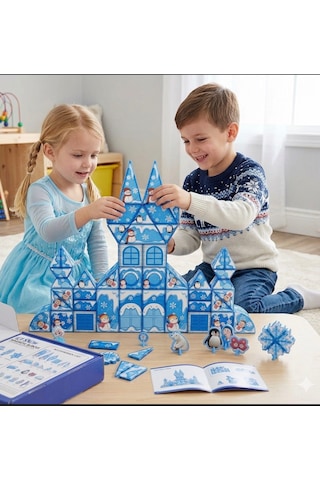 Margotoys Manyetik Blok Karlar Ülkesi Özel Konsept 68 Parça