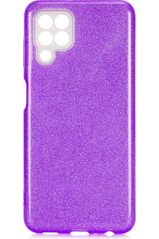 Samsung Uyumlu Galaxy M22 Kılıf Zore Shining Silikon Mor