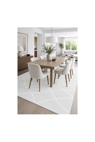 Modern Sisal 8002 Beyaz Leke Tutmayan Kaymaz Taban Salon Mutfak Koridor Balkon Halısı