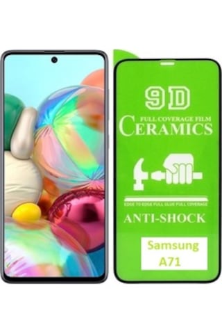 Samsung Galaxy Uyumlu A71 Tam Kaplayan Nano Seramik Esnek Ekran Koruyucu
