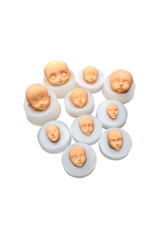 Soulader 10'lu Silikon Kek Kalıbı Seti - Yüz Ve Karikatür Figürlü Çikolata, Kek, Bisküvi Kalıpları Evde Kek Yapımı İçin Profesyonel Pişirme Kalıpları Çok Renkli