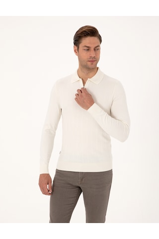 Pierre Cardin Erkek Ekru Kazak /triko 50315729-vr019 Ekru