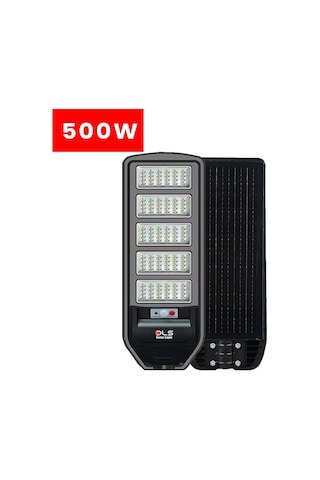 5'li Paket Dls 500w Güneş Enerjili Solar Sokak Ve Bahçe Lambası, Lifepo4 Bataryalı, Ip66, Hareket Sensörlü, Uzaktan Kumandalı Lh99-500