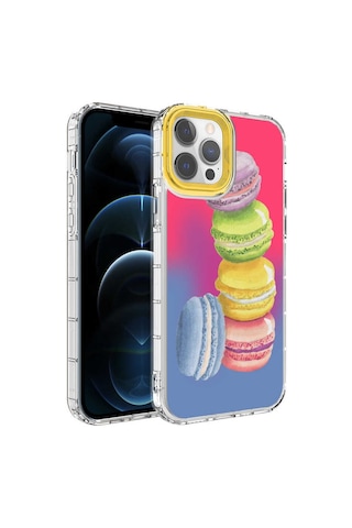 Apple Uyumlu iPhone 14 Pro Max Kamera Korumalı Renkli Desenli Sert Silikon Zore Korn Kapak