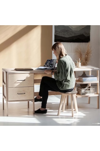 Woodesk Cadenza Ahşap Çalşma Masası, Natural Renk Cpt4634-180