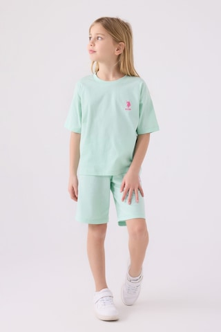 U.S. Polo Assn. Kız Çocuk Mavi Bermuda Takım 5274-43896 Mavi