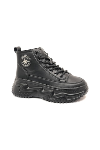 Gamelu Ginza 5cm Yüksekliğinde Hafif Taban Sneaker Ayakkabı Siyah