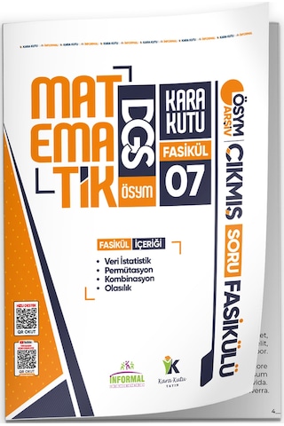 2026 DGS Matematik Kara Kutu 7.fasikül ÖSYM Çıkmış Soru Bankası Permutasyon-olasılık Modüler Set