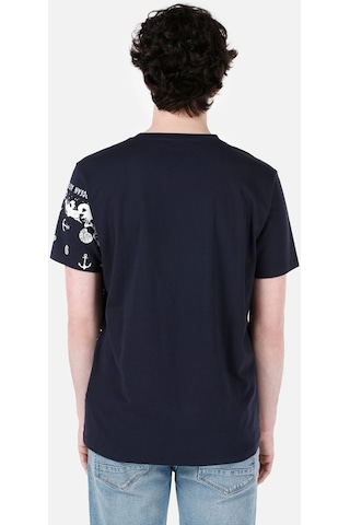 Colins Lacivertvert Erkek Tshirt K.Kol Cl1067707 Q1.V2 Nav Lacivert