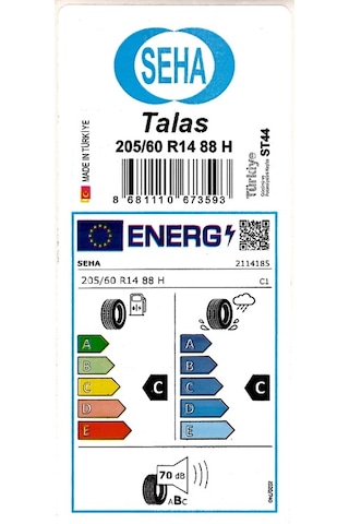 Seha 205/60 R14 88H Talas ST44 Yaz Lastiği 2024