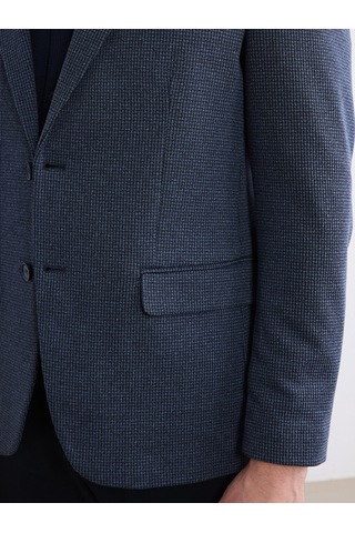 Lcw Busıness Lacivert Slim Fit Klapa Yaka Desenli Erkek Blazer Ceket