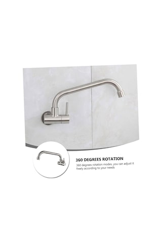 304 Paslanmaz Lavabo Su Dönen Musluk Ev Mutfak Sıcak Soğuk Çamaşır Musluğu Kolay Kurulum Çok Renkli