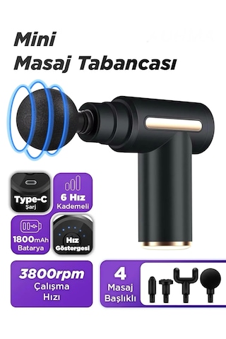 Enshall Ams-6 Darbeli Titreşimli Şarjlı Masaj Cihazı Çok Renkli