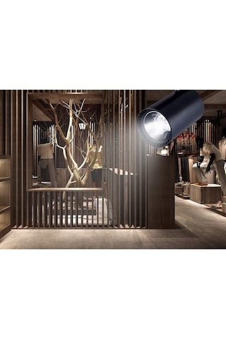 Maxled 30w Ledli Ray Spot Armatür Siyah Kasa 4000k Ilık Beyaz Işık Mx-3086 Siyah