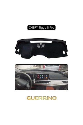 Chery Tiggo 8 Pro Torpido Koruma Halısı Siyah Kenar Uyumlu