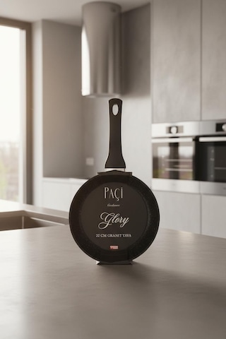 Ceren Pacı 22 Cm Mat Sıyah Granıt Tava Siyah