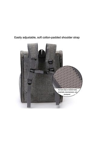 Dm Cbtx Sjbb11 Evcil Hayvan Gezisi Nefes Alabilir Taşıma Çantası Gri