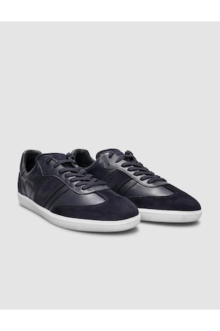 Cabani %100 Hakiki Deri Lacivert Bağcıklı Erkek Sneaker Lacivert