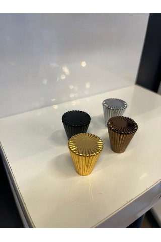 Tırtıklı Metal Düğme Kulp Mat Siyah 2 Adet Dolap Kapak Modern Çekmece Mobilya Kulbu Ünite Komidin Mat Siyah