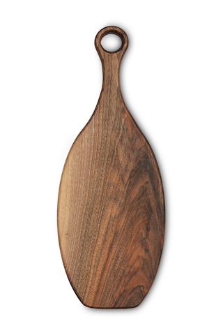 Yekpare Masif Ahşap Sunum Tahtası Kesme Tahtası Ceviz Medium 5