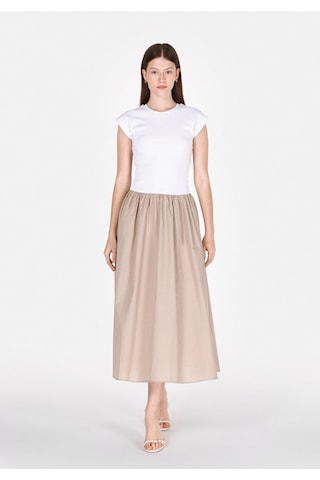 Colins Regular Fit Düz Kadın Beyaz Kısa Kol Elbise Cl1073569 Q1.v1 Ofw Beyaz