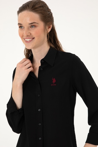 U.s. Polo Assn. Kadın Siyah Gömlek Desenli 50316429-vr046 Siyah