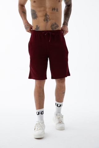 Erkek Bordo Yüksek Kalite Relax-fit Rahat Kesim %100 Pamuk Bağcıklı Siyah Düz Basic Şort Bordo