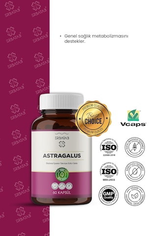 Erbatab Astragalus Çin Geveni Eki 60 Kapsül