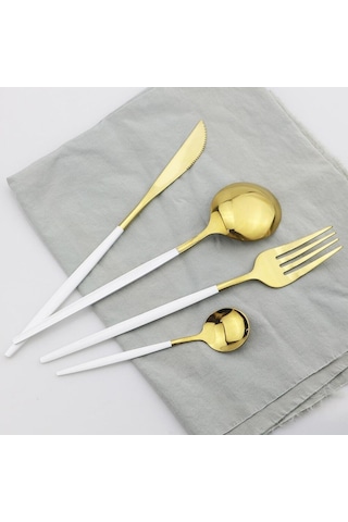 Pembe Altın Seyahat Yemek Takımı Paslanmaz Çelik Taşınabilir Çatal Bıçak Kaşık Çatal Saman Kumaş Paketi Yemek Takımı Piknik Için Pembe & Gümüş