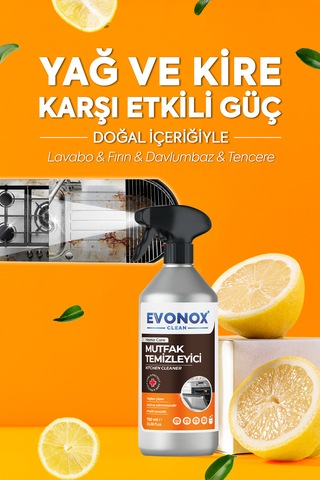 Clean Ultra Güçlü Mutfak Yüzey Temizleyici Ve Yağ Sökücü Limon Kokulu Sprey 750 Ml Tekli
