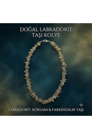 Labradorit Taşı Kolye Çok Renkli