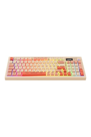 Everest Kb-85 Sılent Pro Kablosuz Bej-pembe-turuncu Sessiz Rgb Wireless 2.4ghz Q Oyuncu Klavyesi