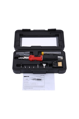 10'u 1 Arada Profesyonel Gazlı Havya Seti 26ml Kaynak Kiti Torch Hs-1115k