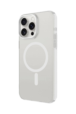 İphone Uyumlu 15 Pro Kılıf Zore Magsafe Şarj Özellikli Buzlu Transparan C-pro Sert Kapak