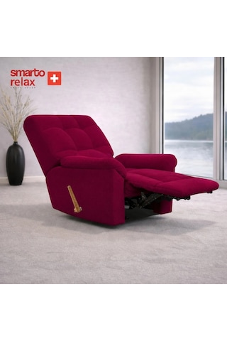 Smarto Relax Ticino Manuel Mekanizmalı Ergonomik Tv Koltuğu Berjer Baba Koltuğu Bordo